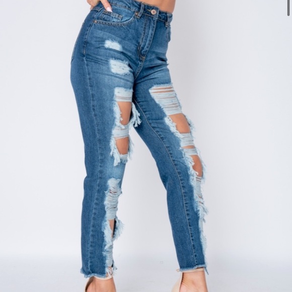 FINALPRICE HPx6 ExtremeRip Distress Boyfriend Jean - Picture 9 of 14